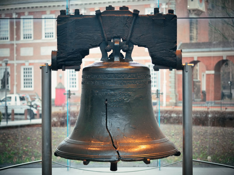 Liberty Bell and Independence Hall in Philadelphia